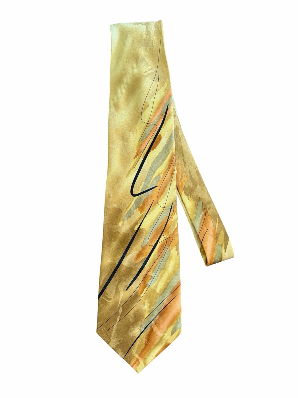 Jerry Garcia Limited Edition Yellow Abstract Silk Tie